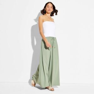 Wild Fable - Women's Linen Maxi Full Skirt - Wild Fable Fern Gr Green